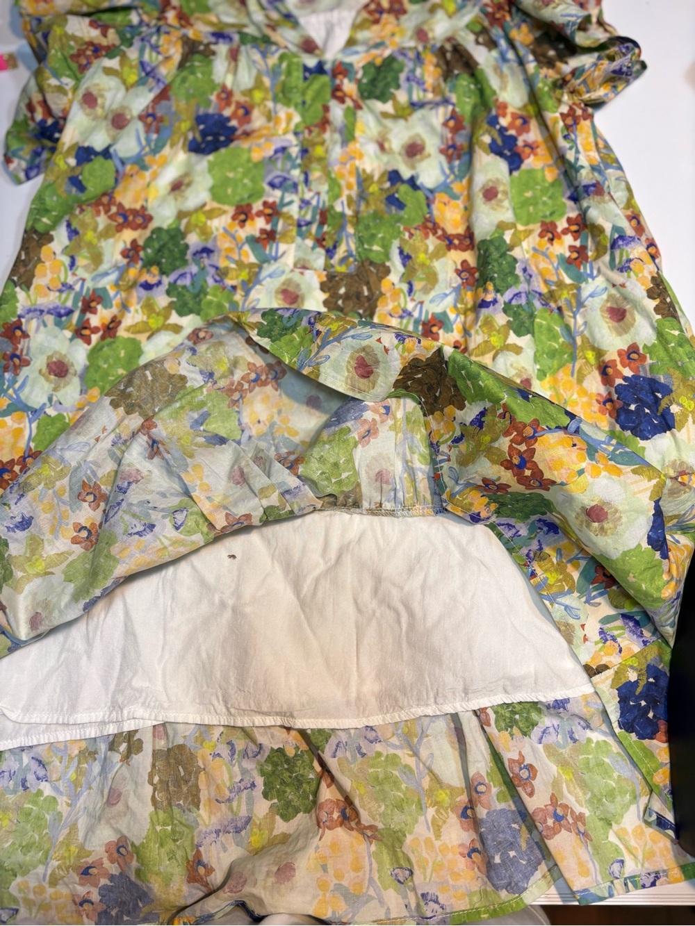 floral dress, featuring ruffle sleeves and a tiered skirt medium - Picture 15 of 15